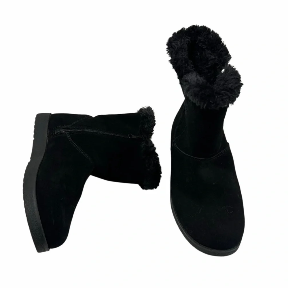 Women's Black Fur-Lined Boots